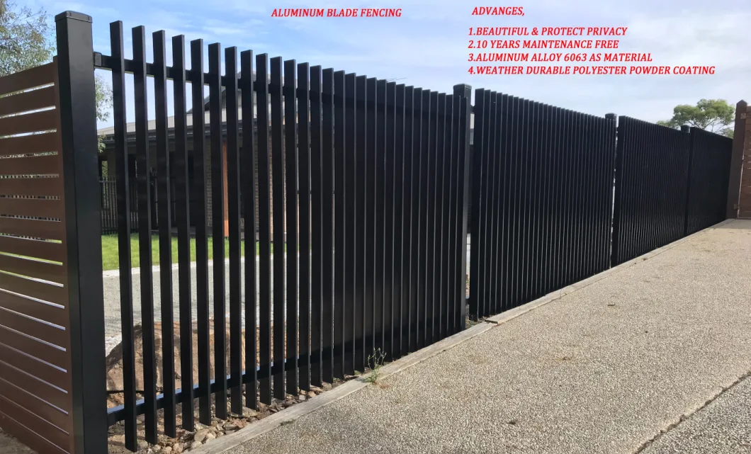 DIY Metal Wall Fence Slat Fence Privacy Screen Panel Profiles Aluminum Horizontal Slat Fence Frame Bar Horizontal Slat Fencing Leading Manufacturer