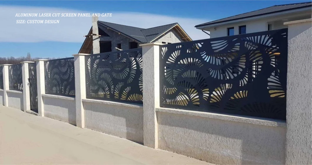 Metal Screen Fence Panel Garden Fence Vinyl Fence Security Privacy Fencing Laser Cut Screen Decorative Steel Fence Manufacturer