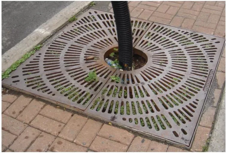 Customized China Factory Outdoor Street Sidewalk Metal Round Tree Grilling Tree Grate