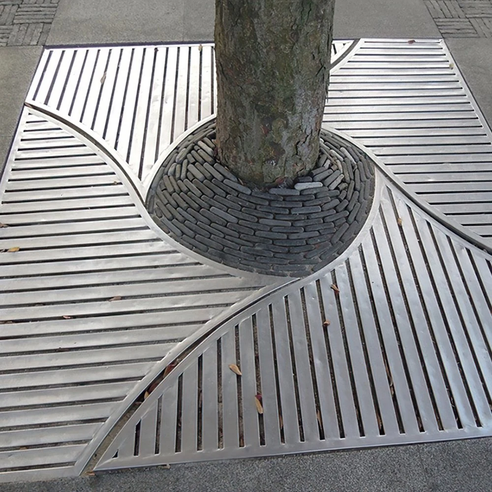 Hot Dipped Galvanized Steel Outdoor Grating Rectangular Metal Tree Grate