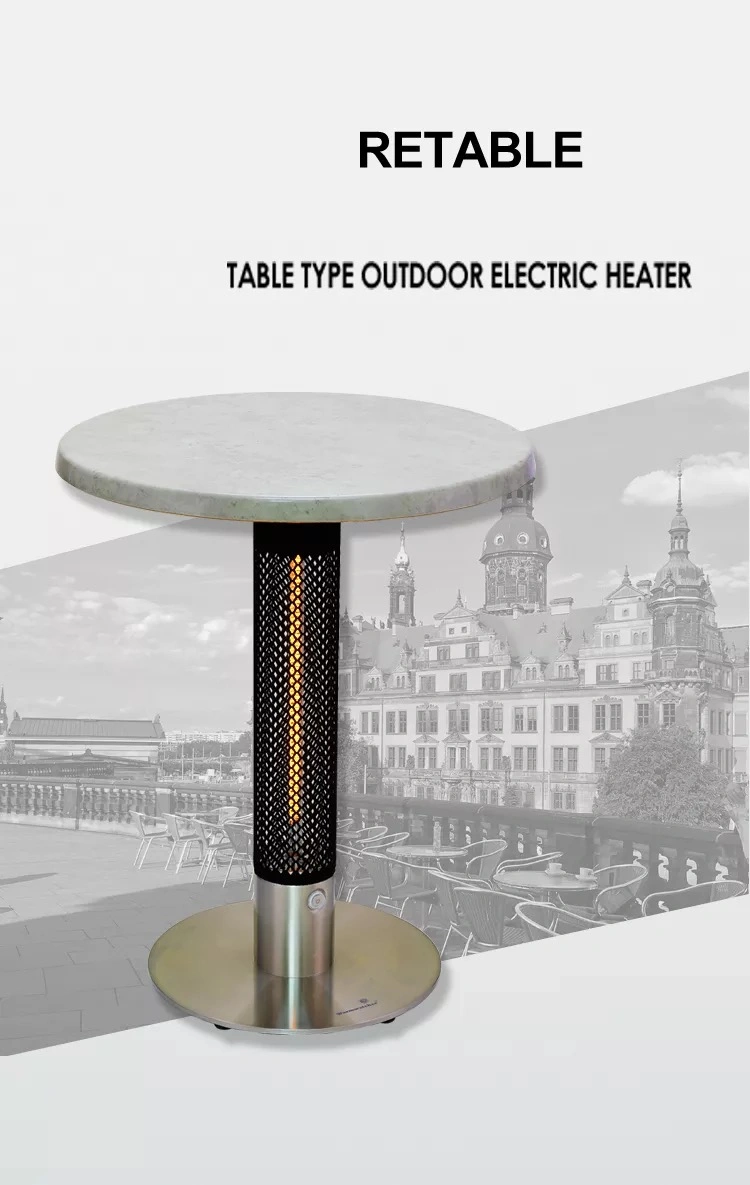 Warmwatcher Balcony Patio Terrace Commercial Outdoor Electric Table Type Retable Heater