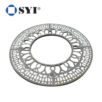 Customized China Factory Outdoor Street Sidewalk Metal Round Tree Grilling Tree Grate