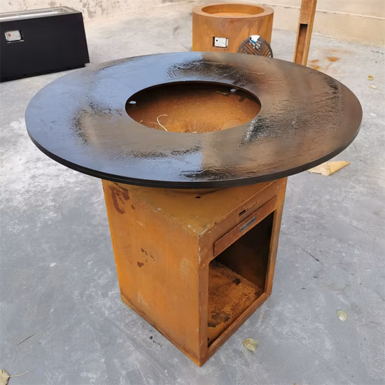 Decoration Corten Steel Propane Firepit Metal Gas Fire Pit