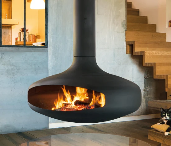 Roof Mounted Smokeless Heater Hanging Bioethanol Suspended Fireplace